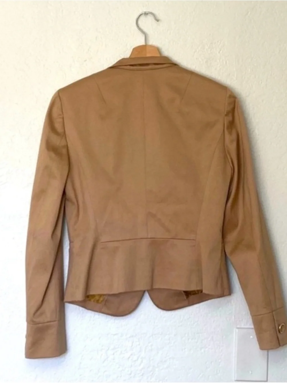Etcetera Camel Tan Tailored Blazer with Gold Buttons